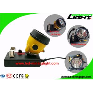 25000 Lux LED Mining Headlamp , 10.4Ah Safety Miners Cap Lamp Explosion Proof