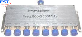 High Isolation 8 Way Power Divider / Power Splitter 800-2500MHZ , N-female