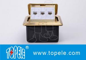 China OEM Floor Socket Outlets Square Panel Copper / Round Aluminum Aloy POP Up Type on sale