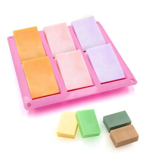Quality Rectangular Silicone Kitchen Product Soap Mold Flexible Practical wholesale