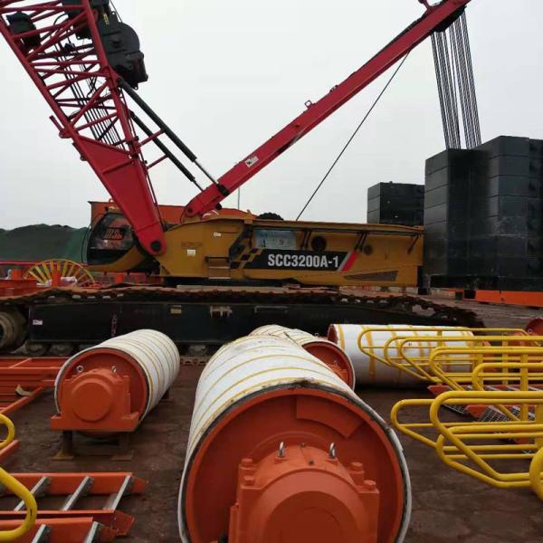 Quality SCC3200A-1 Used Crawler Crane For Sale 1820t·M 86m Main Boom wholesale