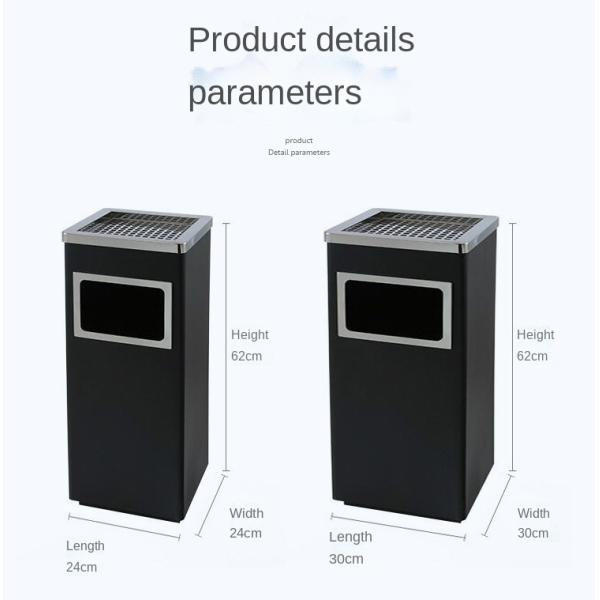 Trash Box Hotel Vertical Creative Office Trash Can Manufacturer Stainless Steel Galvanized Indoor Trash Can