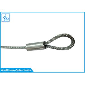 PVC Coated 7x7 1.2mm Steel Wire Rope Assembly With Single Loop End Cable