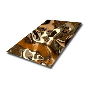 China 316 Water Ripple Stainless Steel Sheet With Golden Hammered Finish on sale