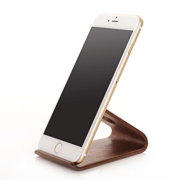 Quality Portable Wooden Phone Holder Beech / Walnut Material Desktop Phone Stand wholesale