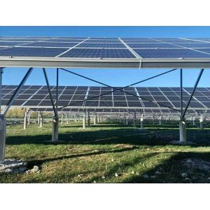 Aluminium Single / Dual Axis Solar Module Mounting System Sun Tracking Series