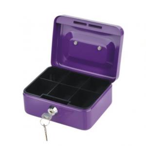 Cheap 6 Metal Material Cash Box With  Key Lock Security Money Coin Safe Box Money Box for sale