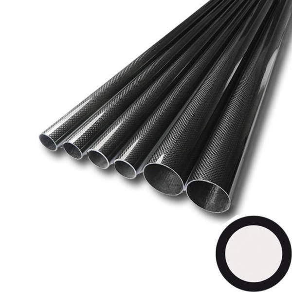 Quality 100% Customized Size Carbon Fiber Round Tubes Excellent Fatigue Resistance wholesale