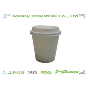 7oz 12oz White Printed Paper Cups with lids For Hot Water / Beverage / Milktea