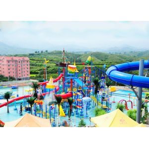 Customized Huge Water Play Equipment Multi Color And Shape Water Slide