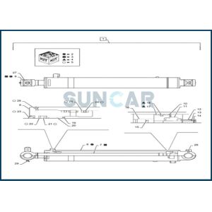 Cheap PS01V00002R300 Arm Cylinder Piston Seal Kit for CNH Excavator CX55B for sale