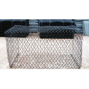 Grey Gabion Wire Mesh PVC Coated Gabion Wall Fence 100*120mm