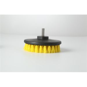 Yellow color medium bristle hardness 5" diameter car carpet cleaning drill