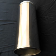 China Slivery Galvanized Exhaust Pipe Polished Surface Treatment Non Alloy High Grade SS Material on sale