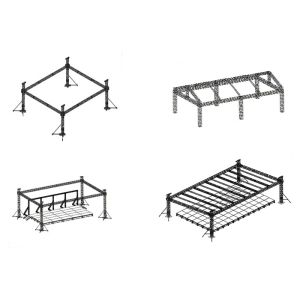 Customized 0.5m Length Flat Stage Roof Truss For Events Lighting