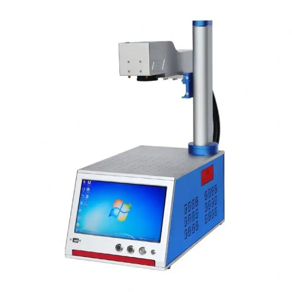 Quality Portable Small 20w 30w 50w Fiber Laser Marking Machine RAYCUS Cnc Desktop Engraving Machine with Computer for Gold and Silver wholesale