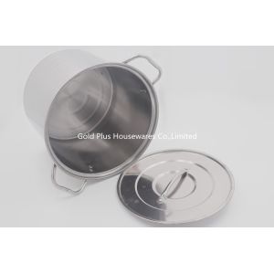 0.111CBM 30cm Stainless Steel Soup Bucket Stock Pot With Lid