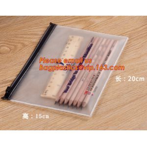 Promotion Custom Clear PVC Vinyl Plastic Zipper Pencil Bag, popular students