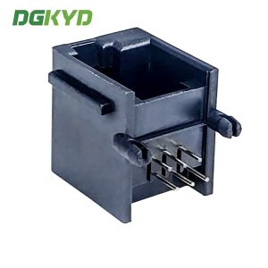 Full Plastic Lightless RJ11 Ethernet Connector 6P6C Left Buckle DGKYD5523LE1166I
