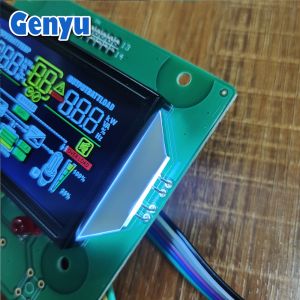 Customized VA Black LCD Screen Color Icons 11 Segment Display Modules with White