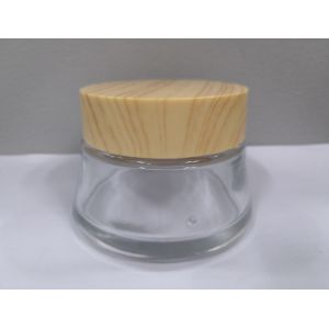 China 100g Glass Cream Jars Skincare Packaging Cream Bottles Various Color And Printing OEM on sale