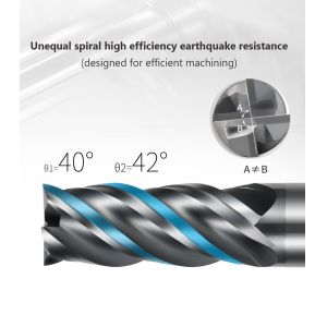 4 Flutes Customized Cutter Enhanced Performance With 38° Cutting Edge Angle