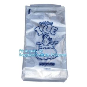 COMPOSTABLE customized ice bag with drawstring, Food Industrial Use Plastic