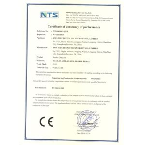 JSUS ELECTRONIC TECHNOLOGY CO.,LIMITED Certifications