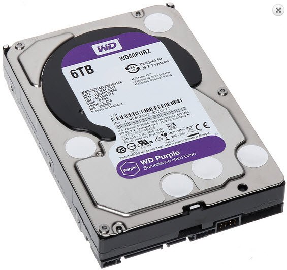3.5" WD64PURZ 6TB WD Purple Surveillance Internal Hard Drive HDD