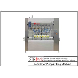 Cam Rotor Pumps Chunk Paste Filling Machine Six Head 380V / 220V