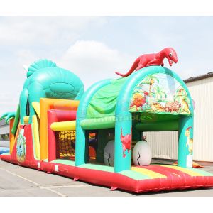 Animal Bounce House Kids Slides Inflatable Obstacle Course