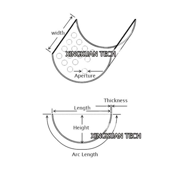 Heavy Duty Perforated Wire Mesh Metal Screen For Hammer Mill OEM ODM