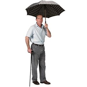 Adjustable Height Walking Stick Umbrella 190T pongee