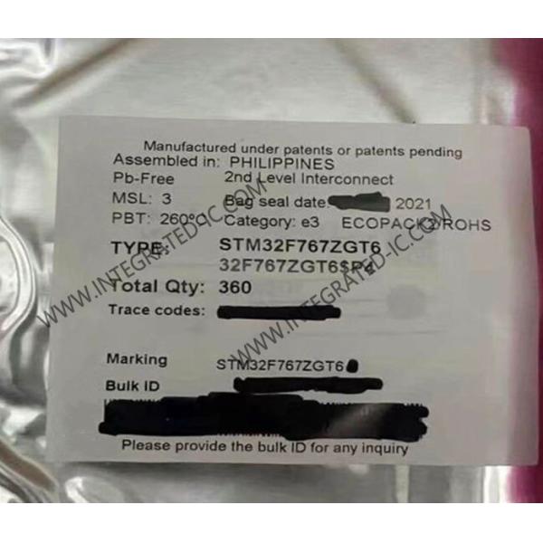 Quality 1MB Integrated Circuit Chip STM32F767ZGT6 32BIT Single Core Microcontroller IC wholesale