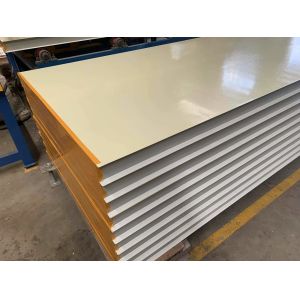 50MM New Style Rock Wool Sandwich Panel Ivory White Color Steel Sheet Rock Wool