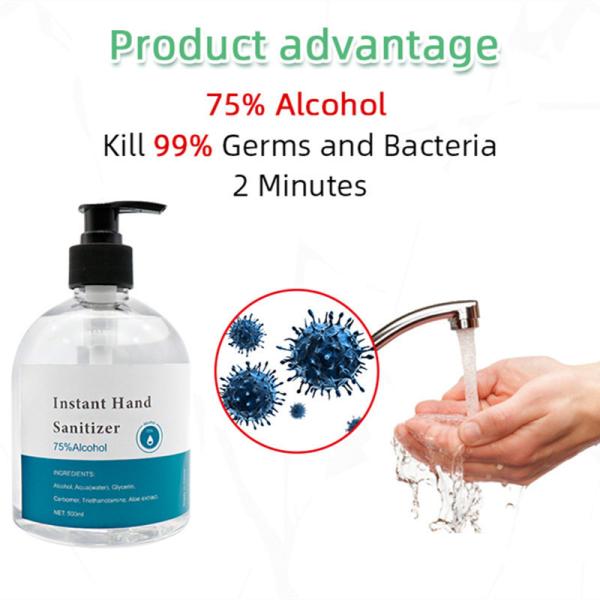 Antiseptic Alcohol Waterless Hand Sanitizer Anti Bacterial Long Lasting