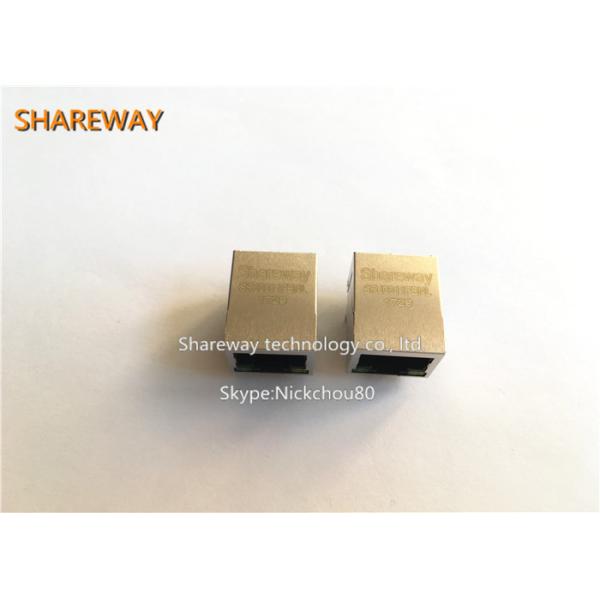 Right Angle RJ45 Modular Jack , J0006D01BNL Shielded RJ45 Jack Cold Plating