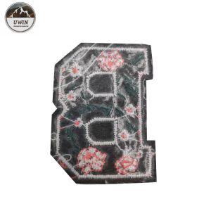 B Shape Custom Varsity Letter Patches , Retro Embroidered Patches With Iron On