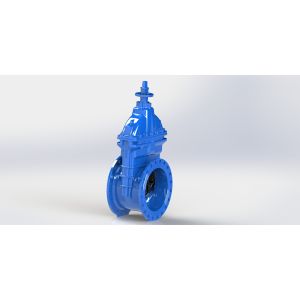 Abrasion Resistance Resilient Seated Gate Valve , Epoxy Powder Coated Wedge Gate