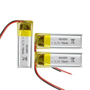 401030 Rechargeable 3.7V Li Polymer Battery 80mAh For Smart Cards
