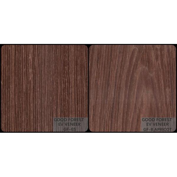 Apricot Brown Wood Veneer Dyed Engineered Veneer For Cabinet Face