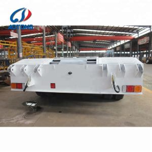 Mechanical Suspension 18m 40ft 3 Axle Low Bed Semi Trailer for Caterpillar