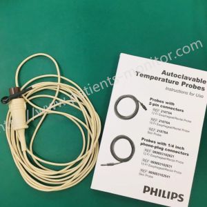 PHiliph 21078A Patient Monitor Skin Surface Temperature Probe Reusable 2-pin