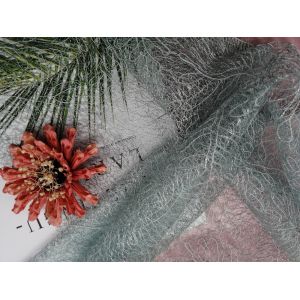 China Blue Graceful Tulle Mesh Embroidered Lace Fabric on sale