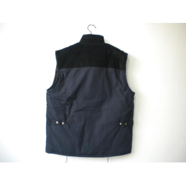 winter vest, warm waist coat, UK style, navy, S-3XL, padding with corduroy shoulder