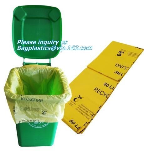 Biodegradable Compostable Garbage Bin Liners, Kitchen Bin Liner Compostable Flat