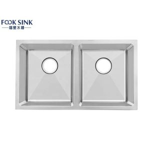 Anti Rust Stainless SUS3O4 Undermount Double Kitchen Sink Quick Delivery