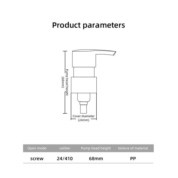 Color Customization Plastic PP Lotion Cleansing Oil Pump 1cc Output 24 / 410