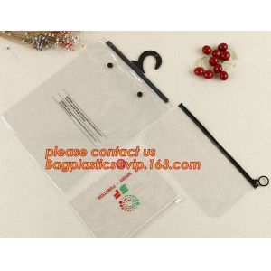 China Custom Hanger Plastic Apparel Packaging Bags OEM Biodegradable Cloth Packing Zip lockk Clothing Self Seal Garment bagease on sale