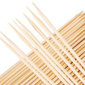 Cheap Easy Cleaning Disposable Bamboo Skewers Natural Colour With Customizable Packaging for sale